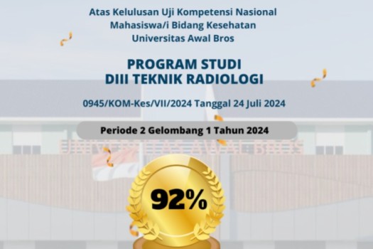 PENGUMUMAN HASIL UJI KOMPETENSI MAHASISWA PRODI D3 RADIOLOGI PERIODE 2 GELOMBANG 1 TAHUN 2024 UNIVERSITAS AWAL BROS